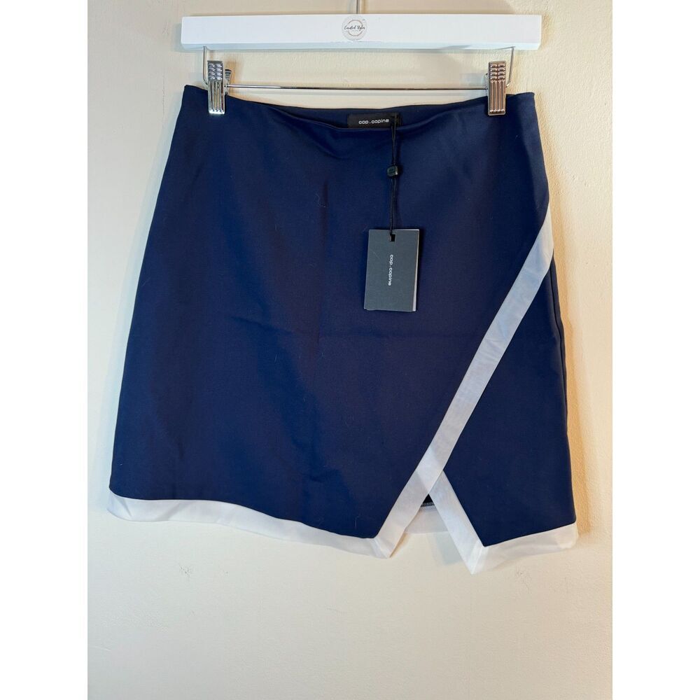 Cop Copine mini skirt, navy blue - made in Portugal size 36 New with tags - Picture 1 of 9